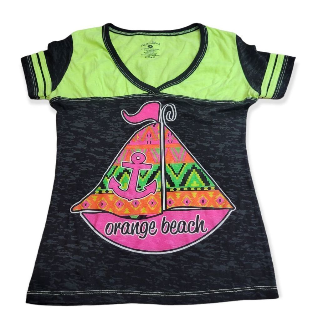 Alvin's Island Orange Beach shirt S